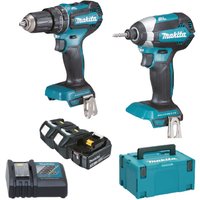 Kit Makita DLX2283JX1 DHP485+DTD153+3 BL1830+DC18RC von Makita