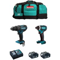 MAKITA Kit MK206 (DHP482 + DTD152 + 2 x 5,0 Ah + DC18RC + LXT600) von Makita