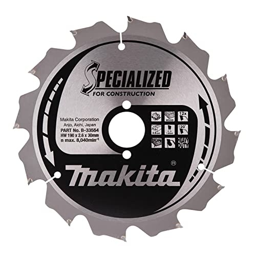 Makita Specialized Saegeblatt, 190 x 30 mm, 12Z, B-33554 von Makita