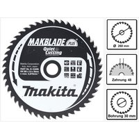 Makblade plus Kreissägeblatt für Holz 260 x 30 x 2,8 mm 48 Zähne ( B-33495 ) - Makita von Makita