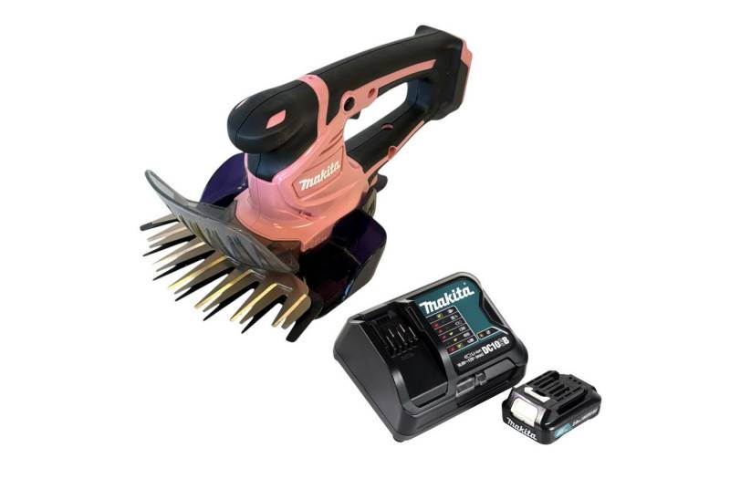 Makita Akku-Grasschere UM 600 DSAP 12 V max 160 mm Pink + 1x Akku 2,0 Ah + Ladegerät von Makita