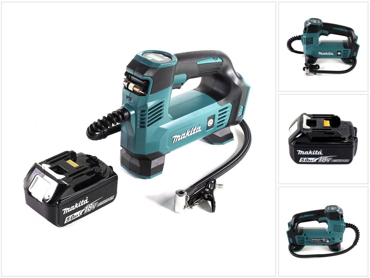 Makita Akku-Handkompressor DMP 180 T1 Akku Kompressor 18 V 8,3 bar + 1x Akku 5,0 Ah - ohne Ladeg Makita Akku-Handkompressor DMP 180 T1 Akku Kompressor 18 V 8,3 bar + 1x Akku 5,0 Ah - ohne Ladeg von Makita