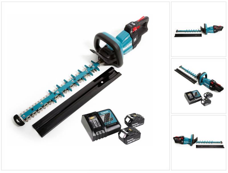 Makita Akku-Heckenschere DUH 502 RG Akku Heckenschere 18V 50cm + 2x Akku 6,0 Ah + Ladegerät von Makita