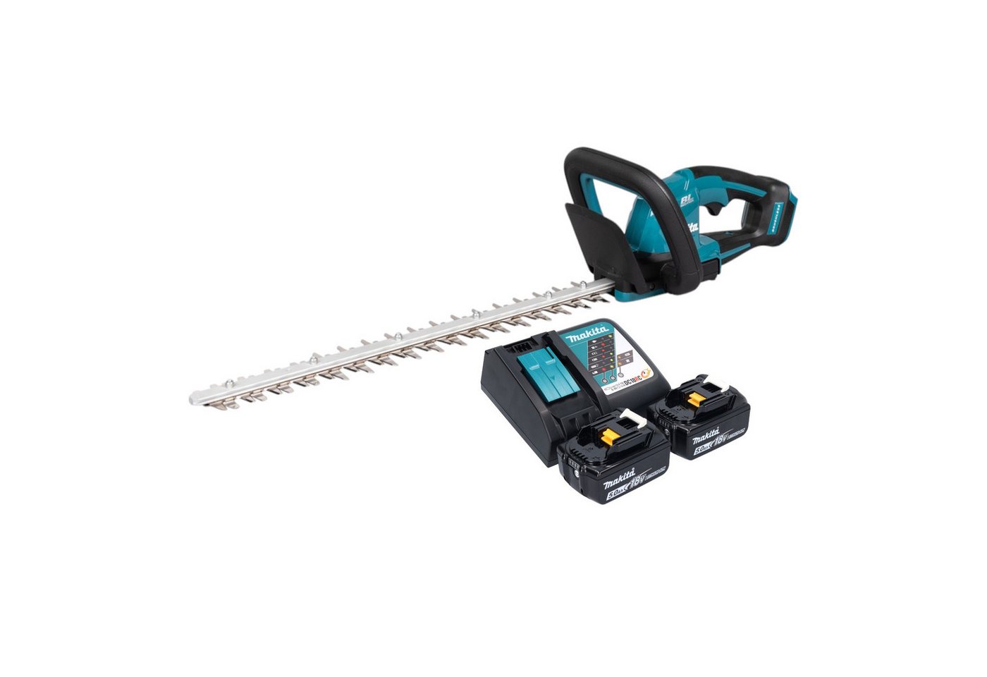 Makita Akku-Heckenschere DUH 506 RT2 18 V 50 cm Brushless + 2x Akku 5,0 Ah + Ladegerät Makita Akku-Heckenschere DUH 506 RT2 18 V 50 cm Brushless + 2x Akku 5,0 Ah + Ladegerät von Makita