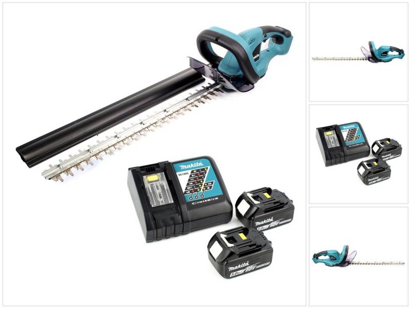 Makita Akku-Heckenschere DUH 523 Akku Heckenschere 18V 52cm mit 2x 5,0Ah Akku und Ladegerät von Makita