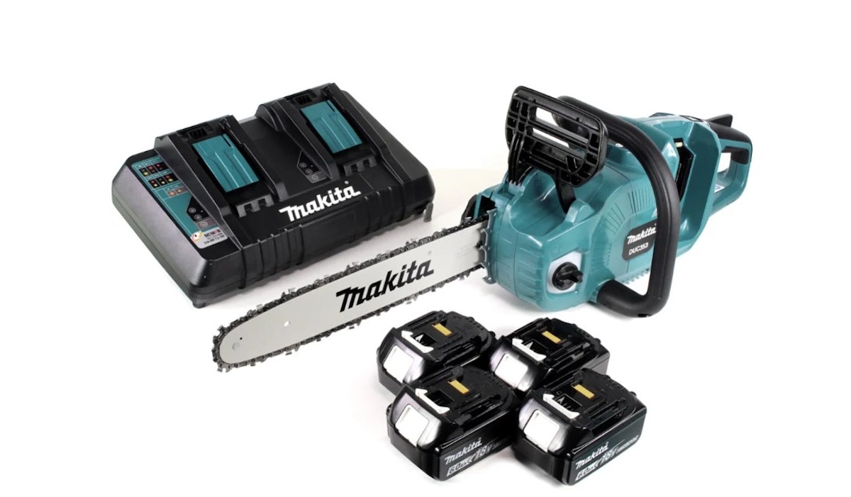 Makita Akku-Kettensäge DUC353PG4 inkl. 4x Akku 6Ah + Ladegerät von Makita