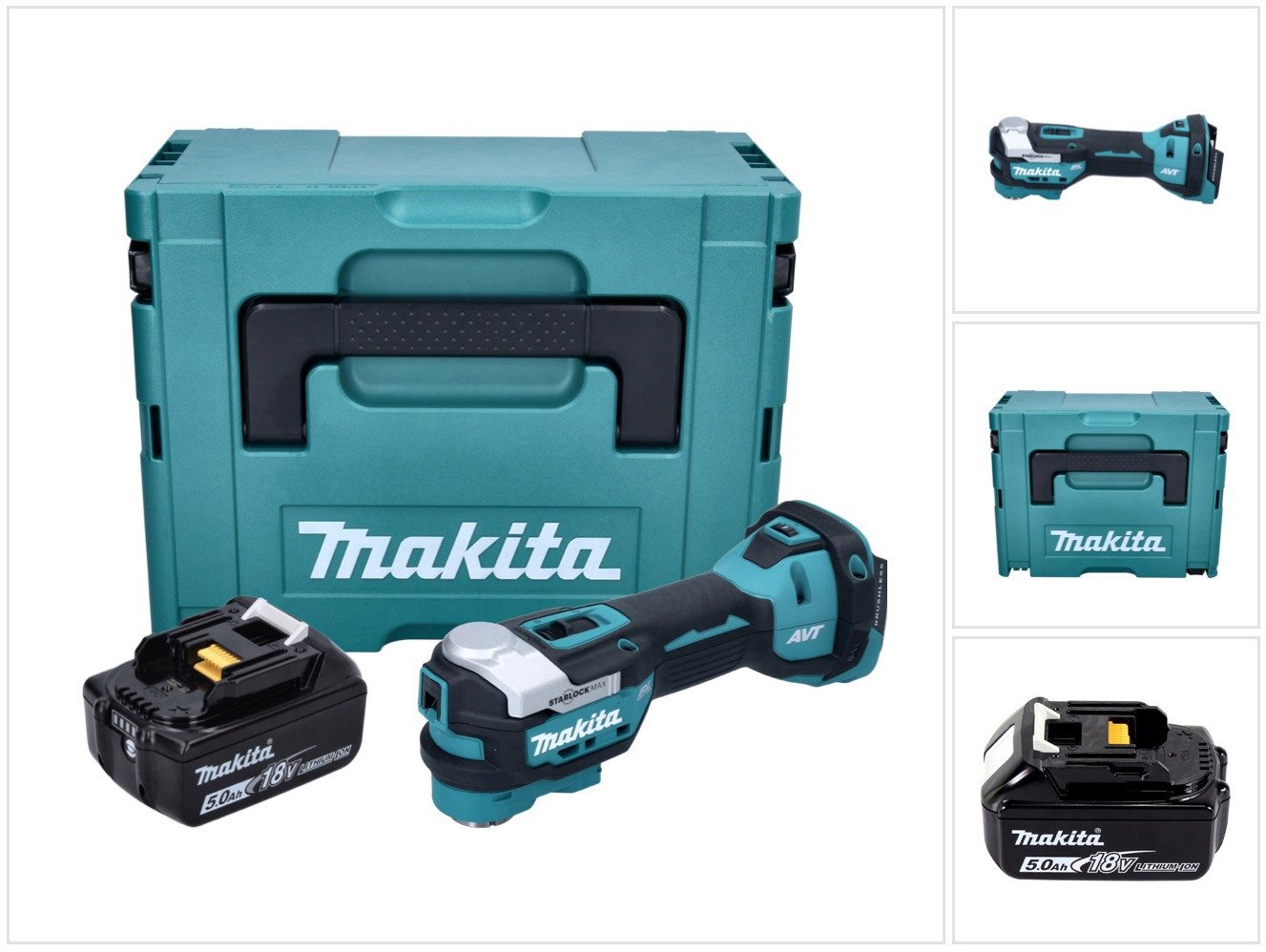 Makita Akku-Multifunktionswerkzeug DTM 52 T1J Akku Multifunktionswerkzeug 18 V Starlock Max Brushless + Makita Akku-Multifunktionswerkzeug DTM 52 T1J Akku Multifunktionswerkzeug 18 V Starlock Max Brushless + von Makita