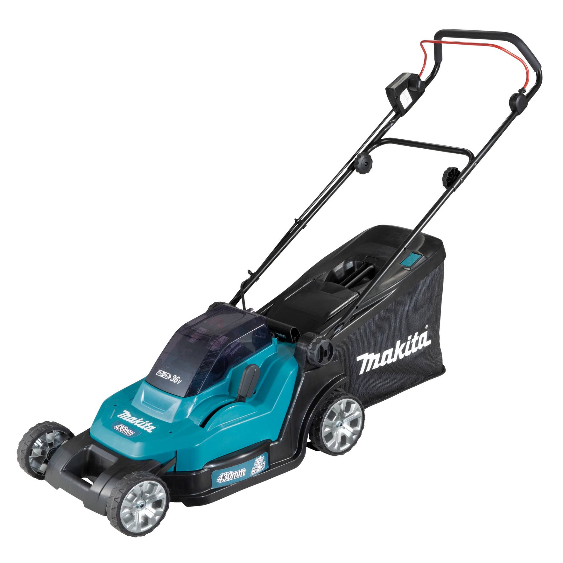 Makita Akku-Rasenmäher 'DLM432PT2' 2 x 18 V mit Akku, bis 575 m² Makita Akku-Rasenmäher 'DLM432PT2' 2 x 18 V mit Akku, bis 575 m² von Makita