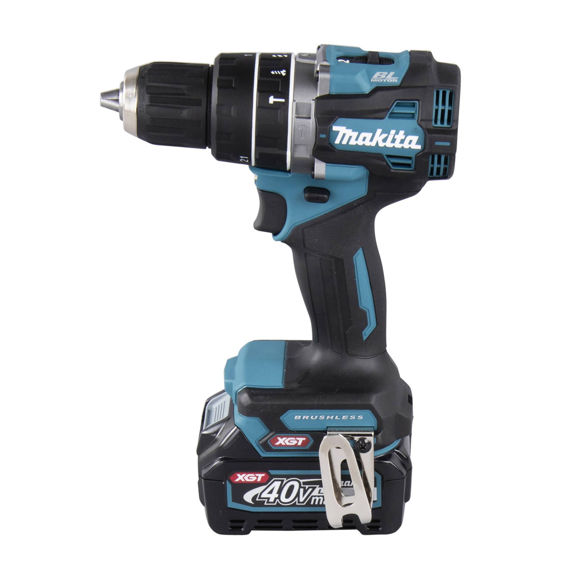 Makita Akku-Schlagbohrschrauber 'HP002G' 40 V mit 2 x 2,0 Ah Akku und Ladegerät Makita Akku-Schlagbohrschrauber 'HP002G' 40 V mit 2 x 2,0 Ah Akku und Ladegerät von Makita