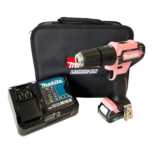 Makita HP333DSAP1 Schlagbohrschrauber 12V 2.0Ah Li-Ion Akku, inkl. Koffer, 12 V, Rosa von Makita