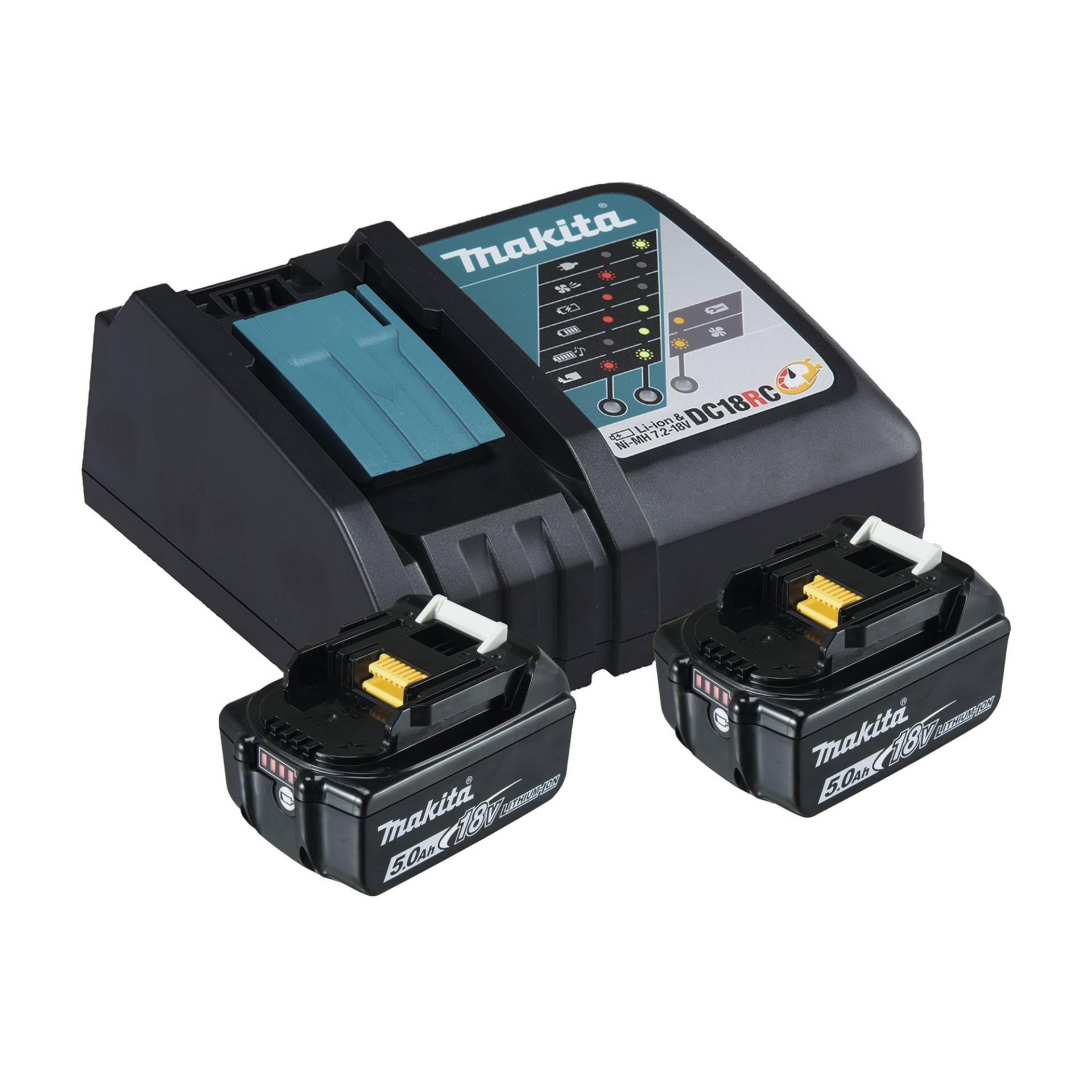 Makita Akku-Starter-Set 'Power Source Kit' Ladegerät und 2 x Akku 18 V, 5,0 Ah Makita Akku-Starter-Set 'Power Source Kit' Ladegerät und 2 x Akku 18 V, 5,0 Ah von Makita