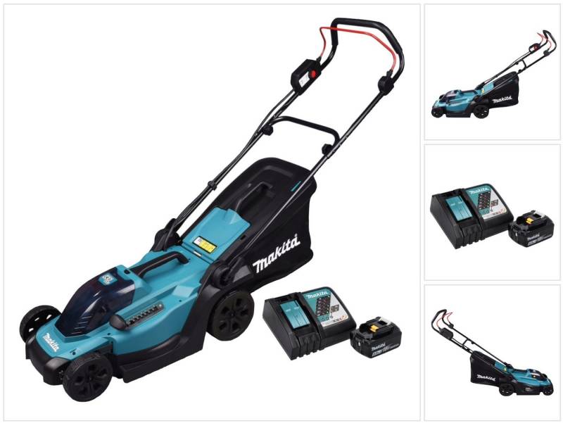 Makita Akkurasenmäher DLM 330 RG Akku Rasenmäher 18 V 33 cm 30 l + 1x Akku 6,0 Ah + Ladeger von Makita