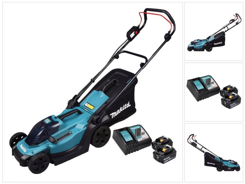 Makita Akkurasenmäher DLM 330 RG2 Akku Rasenmäher 18 V 33 cm 30 l + 2x Akku 6,0 Ah + Ladege von Makita