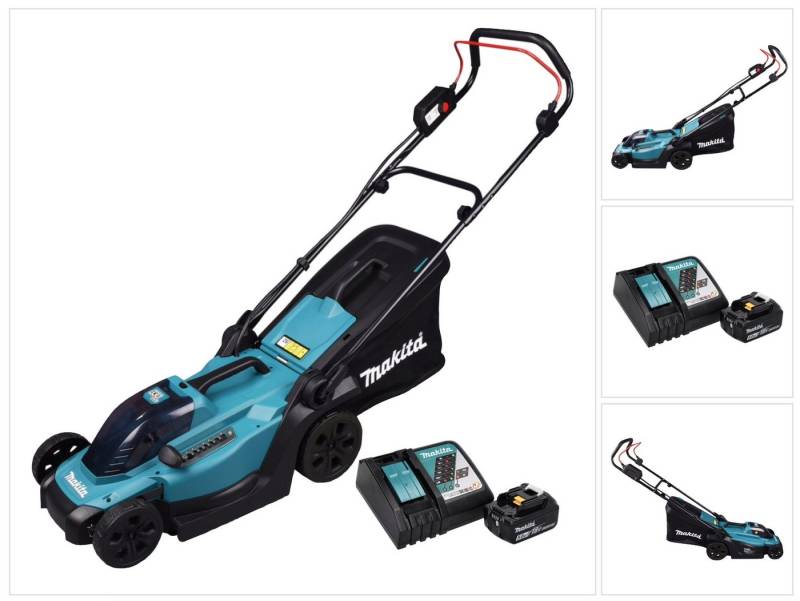 Makita Akkurasenmäher DLM 330 RT Akku Rasenmäher 18 V 33 cm 30 l + 1x Akku 5,0 Ah + Ladeger von Makita
