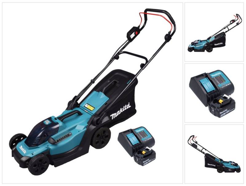 Makita Akkurasenmäher DLM 330 SM Akku Rasenmäher 18 V 33 cm 30 l + 1x Akku 4,0 Ah + Ladeger von Makita