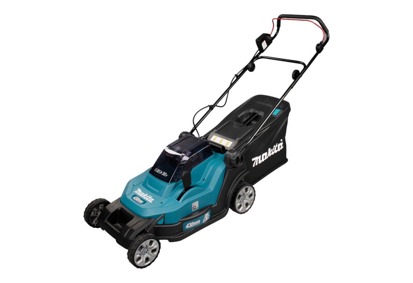 Makita Akkurasenmäher DLM 432 Z Akku Rasenmäher 36 V (2x 18 V) 43 cm Brushless Solo - ohn von Makita