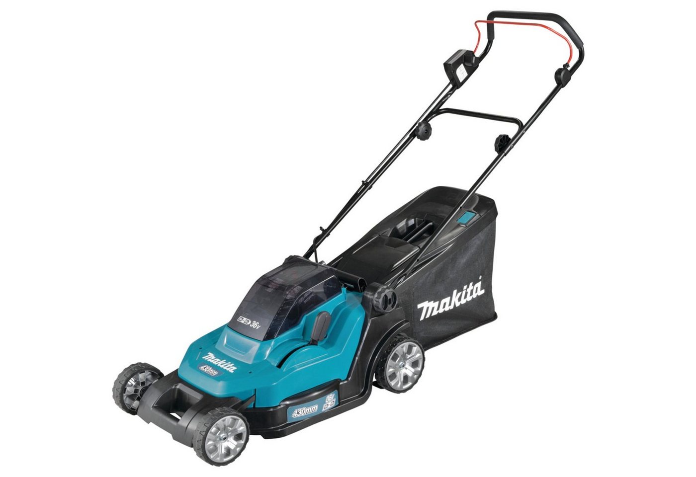 Makita Akkurasenmäher Makita Akku-Rasenmäher DLM432Z, 36Volt (2x18Volt), 43 cm Schnittbreite, (ohne Akku und Ladegerät) von Makita