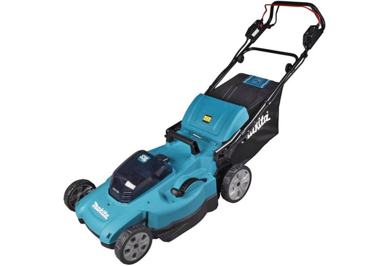 Makita Akkurasenmäher Makita Akku-Rasenmäher DLM539PT2, 36Volt, 53 cm Schnittbreite, (2x Li-Ionen Akku 5,0Ah, mit Radantrieb) von Makita