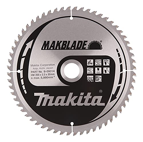 Makita-B-09014 Gehrungsscheibe Makblade 260 x 2,3 Felge 1,8 60Z 5 mm Achse 30 Grad von Makita