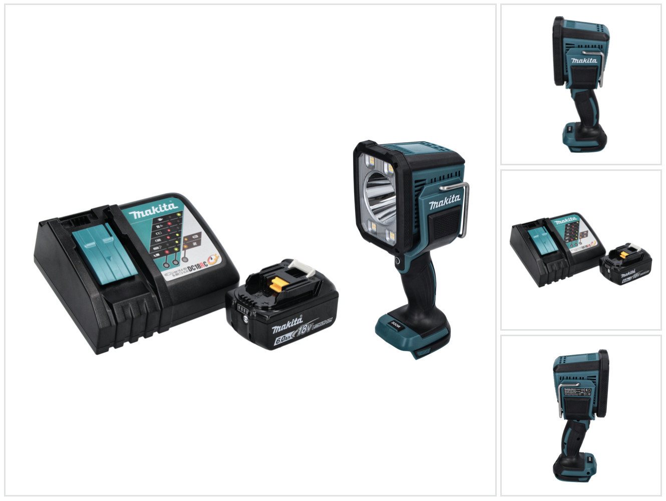 Makita Baustrahler DML 812 RG1 Akku LED Handstrahler Taschen Lampe 18 V 1250 lm + 1x Akk Makita Baustrahler DML 812 RG1 Akku LED Handstrahler Taschen Lampe 18 V 1250 lm + 1x Akk von Makita