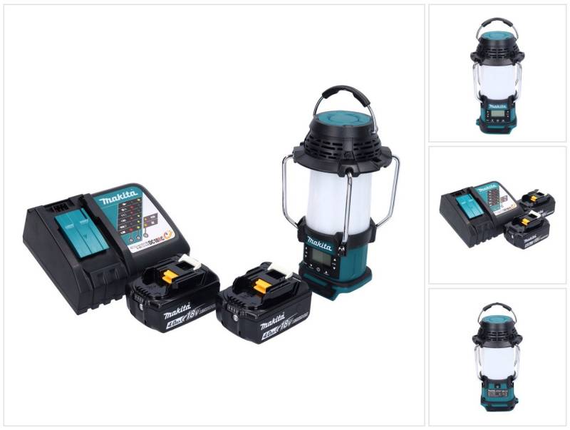Makita Baustrahler DMR 055 RM Akku Radio 18 V FM mit Laterne 360° Taschenlampe + 2x Akku Makita Baustrahler DMR 055 RM Akku Radio 18 V FM mit Laterne 360° Taschenlampe + 2x Akku von Makita