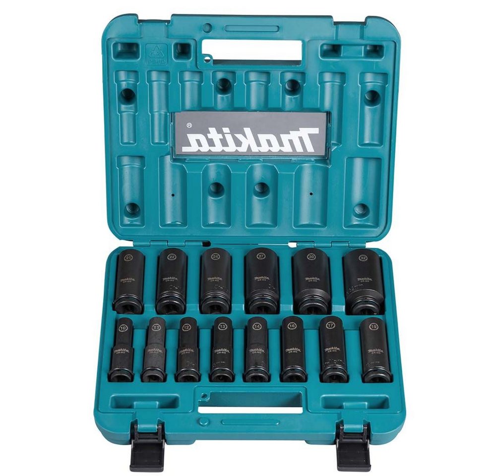 Makita Bohrer- und Bitset Makita Impact Black Schlagnuss-Set 14-tlg 1/2" E-16586 von Makita