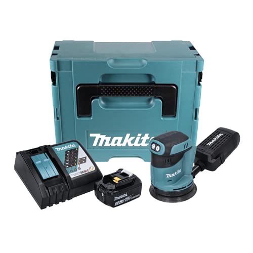 Makita DBO 180 RF1J Akku Exzenterschleifer 18 V 125 mm + 1x Akku 3,0 Ah + Ladegerät + Makpac von Makita