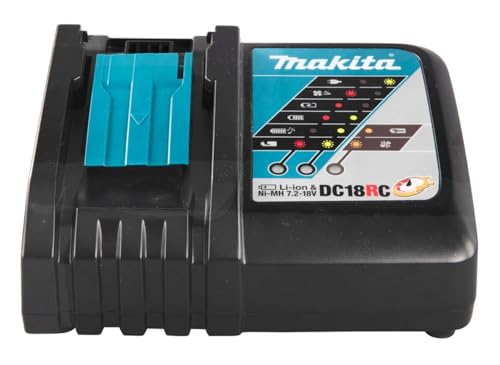 Makita DC18RC / DC18RA Schnellladegerät, für Li-Ion 7,2 V - 18 V Akkus, Schwarz von Makita