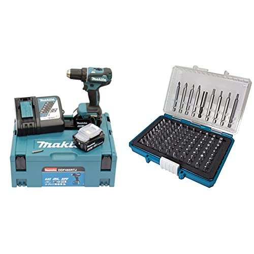 Makita DDF485RTJ Akkuschrauber & P-81050 Bit-Box 99-teilig Makita DDF485RTJ Akkuschrauber & P-81050 Bit-Box 99-teilig von Makita
