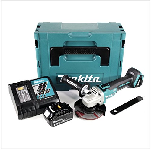 Makita DGA 504 RT1J Akku Winkelschleifer 18V 125mm Brushless + 1x Akku 5,0Ah + Ladegerät + Makpac von Makita