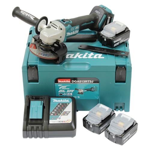 Makita DGA513RT3J Akku-Winkelschleifer 18V inkl. Schnellladegerät DC18RC, 3x Akkus 5,0 Ah im MAKPAC Gr. 3 Makita DGA513RT3J Akku-Winkelschleifer 18V inkl. Schnellladegerät DC18RC, 3x Akkus 5,0 Ah im MAKPAC Gr. 3 von Makita