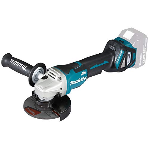 Makita DGA515Z Akku-Winkelschleifer 18 V mit Paddleschalter (ohne Akku, ohne Ladegerät), Pfauenblau von Makita