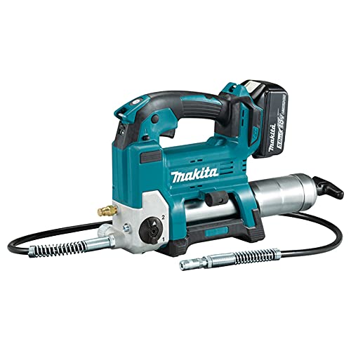 Makita DGP180RT Akku-Fettpresse 18V inkl. Zylinder A / 5,0 Ah, 1 Akku + Ladegerät, Petrol von Makita