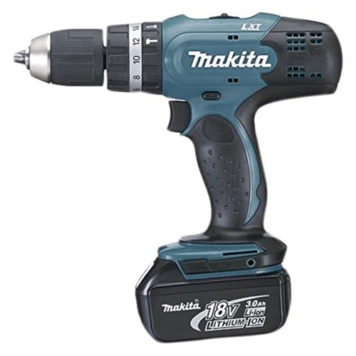 Makita DHP453RFE Akku-Schlagbohrschrauber 18V / 3,0 Ah, 2 Akkus + Ladegerät im Transportkoffer, Schwarz/Blau von Makita