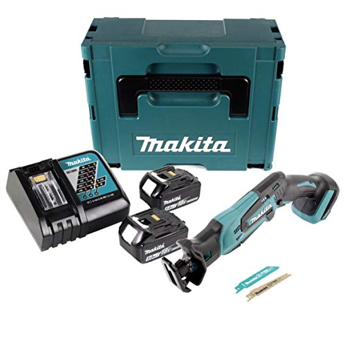 Makita DJR 183 RTJ Akku Reciprosäge 18V + 2x Akku 5,0Ah + Ladegerät + Makpac von Makita