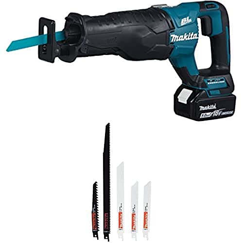 Makita DJR187RT Akku-Reciprosäge 18V / 5,0 Ah, 1 Akku + Ladegerät im Transportkoffer + Recipro Starter Set Uni 5tlg. Makita DJR187RT Akku-Reciprosäge 18V / 5,0 Ah, 1 Akku + Ladegerät im Transportkoffer + Recipro Starter Set Uni 5tlg. von Makita