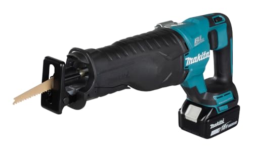 Makita DJR187RT Akku Reciprosäge 18 V und Ladegerät im Transportkoffer, Schwarz, mit 1x Akku 5,0 Ah Makita DJR187RT Akku Reciprosäge 18 V und Ladegerät im Transportkoffer, Schwarz, mit 1x Akku 5,0 Ah von Makita