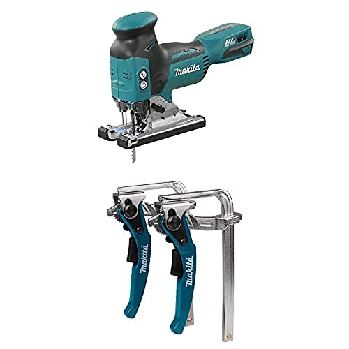 Makita DJV181Z Akku-Pendelhubstichsäge 18V (ohne Akku, ohne Ladegerät) + Klemmzwingen Set 2stk. von Makita