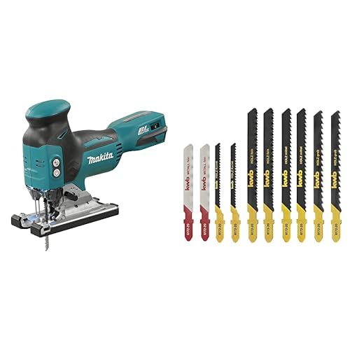 Makita DJV181Z Akku-Pendelstichsäge 18 V (Akku und Ladegerät NICHT im Lieferumfang enthalten) + Stichsägeblatt Set für NE-Metalle und Holz von Bosch Professional