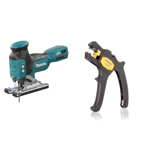 Makita DJV181Z Akku-Pendelstichsäge 18 V (Akku und Ladegerät NICHT im Lieferumfang enthalten) & JOKARI 20050 Abisolierzange Super 4 plus, Schwarz, 1 Stück von Makita