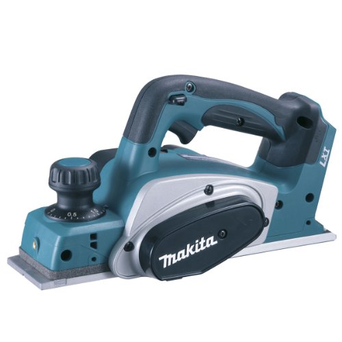 Makita DKP180Z Akku-Hobel (18,0 V, 82 mm, ohne Akku/ohne Ladegerät), Blau, Silber von Makita