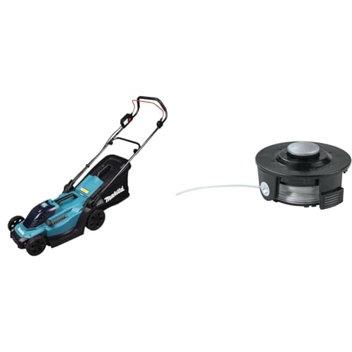 Makita DLM330RM Akku-Rasenmäher 18V / 4,0 Ah, 1 Akku + Ladegerät, Petrol & 1-Fadenkopf Tap&Go 1,6mm 195858-1 Silber von Makita