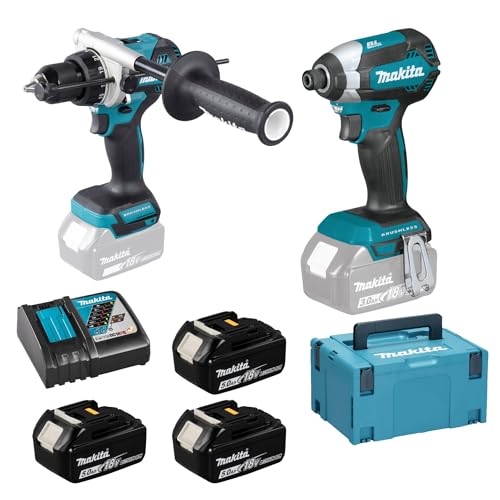 Makita DLX2418TJ Akku-Set, 18 V, DHP486 • DTD153 • 3 x BL1850B • DC18RC • MAKPAC Makita DLX2418TJ Akku-Set, 18 V, DHP486 • DTD153 • 3 x BL1850B • DC18RC • MAKPAC von Makita