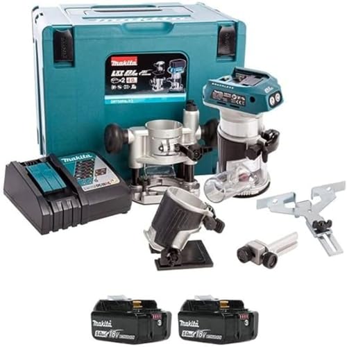 Makita DRT50RTJX2 Fresadora Multifuncion 18V 8Mm, 18 V, Bunt von Makita