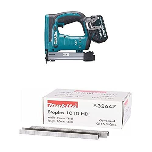 Makita DST221RTJ Akku-Tacker 18V / 5,0 Ah, 2 Akkus + Ladegerät im MAKPAC + Klammer 10-10mm von Makita