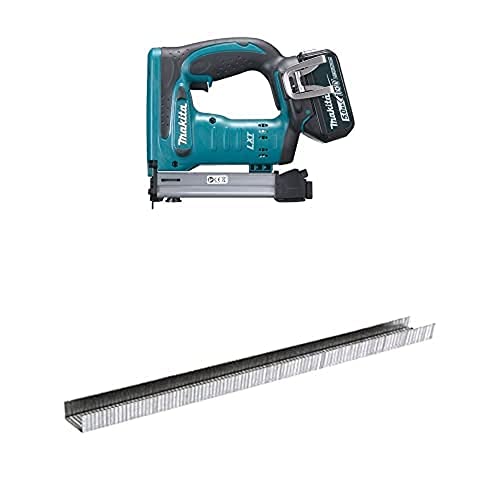 Makita DST221RTJ Akku-Tacker 18V / 5,0 Ah, 2 Akkus + Ladegerät im MAKPAC + Klammer 10-16mm von Makita