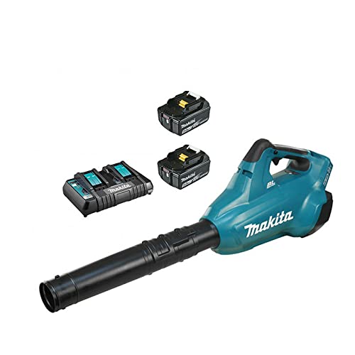 Makita DUB362PT2 Laubbläser, 36 V, 2 Lithium-Ionen-Akkus, 18 V, 5,0 Ah, DC18RD-Ladegerät, grün von Makita