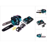 Makita - duc 256 pg Akku Kettensäge 36 v ( 2x 18 v ) Brushless 25 cm + 2x Akku 6,0 Ah + Doppelladegerät von Makita