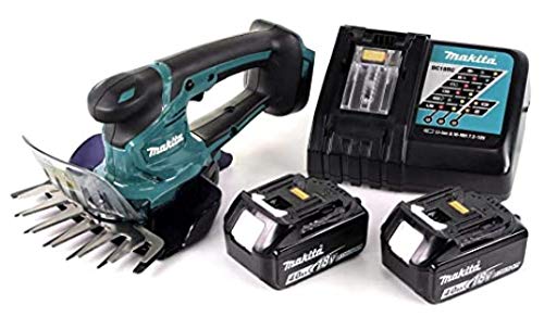 Makita DUM 604 18V Li-ion Akku Grasschere + 2 x BL1840 B 4,0 Ah Akku + 1 x DC 18 RC Ladegerät von Makita