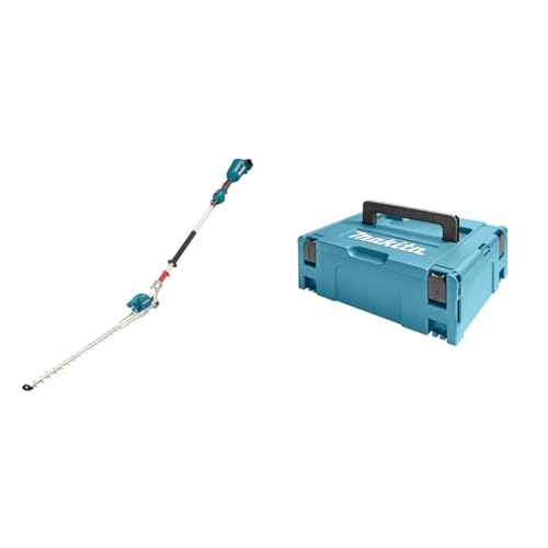 Makita DUN500WZ Akku-Heckenschneider 18V (ohne Akku, ohne Ladegerät) & 821550-0 Makpac Gr.2, Langlebig und Robust, 157 mm von Makita